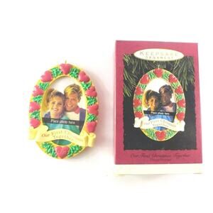 Hallmark Keepsake Ornament Our First Christmas Together 1993 Photo Holder